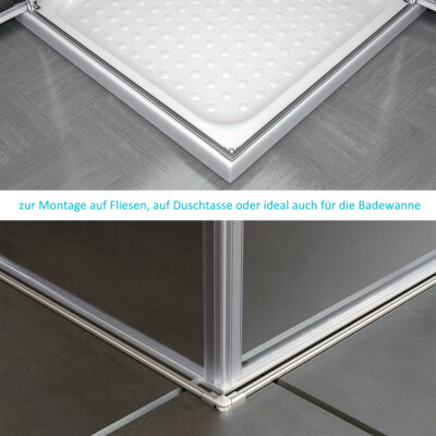 Schwallschutzleiste Duschtür Aluminium Schwallschutz Schwallprofil Dusche gerade