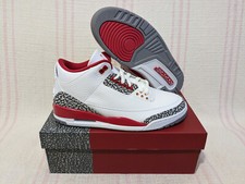 Air Jordan 3 Retro Cardinal Red White Gold AJ3 CT8532 126 Men's Shoe Size 10