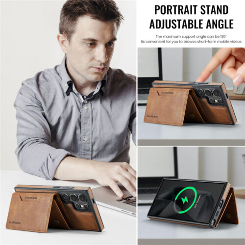 For Samsung S25 S24 Plus Ultra S23 Removable Magnet Leather Wallet Case Cover AU - Picture 8 of 60