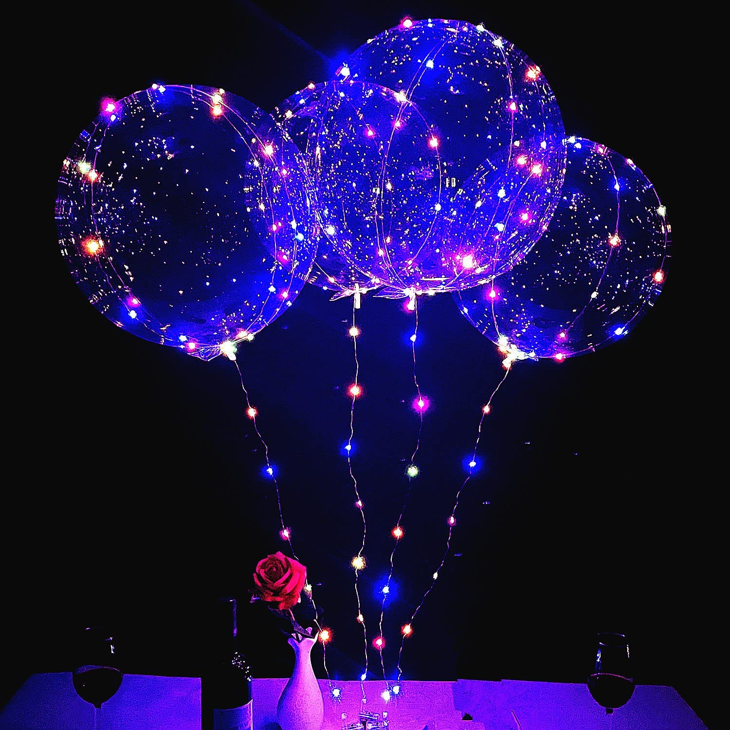 Ballons LED hélium pour illuminer votre décoration de mariage et soirée de Noël