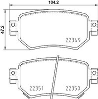 Hella 8DB 355 025-561 Bremsbelagsatz, Scheibenbremse FüR Mazda