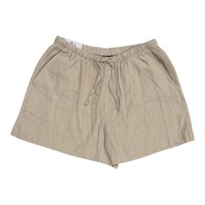 Gap Women's Lightweight Comfortable Fit Linen Pull-On Short Khaki, L 