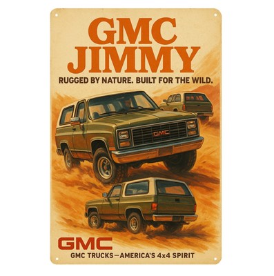 GMC Jimmy Auto Metall Poster - Blechschild - Größe: 20 x 30 cm