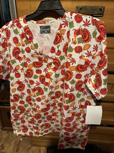 Buttersoft Stretch 2x Scrub Tops Uniform Advantage Tags Still On - Picture 2 of 2