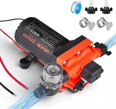 #ad 12V RV Water Pump 6 GPM Self Priming Diaphragm with Automatic Pressure Switch $93.99