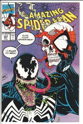 Amazing Spider-Man #347 Venom Appearance 1991 VF/NM 9.0 One Staple