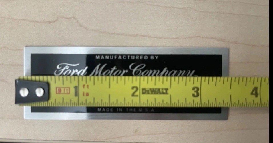 FORD SERIAL NUMBER DATA PLATE MODEL A/B TAG CAR OR TRUCK STAMPED w ...
