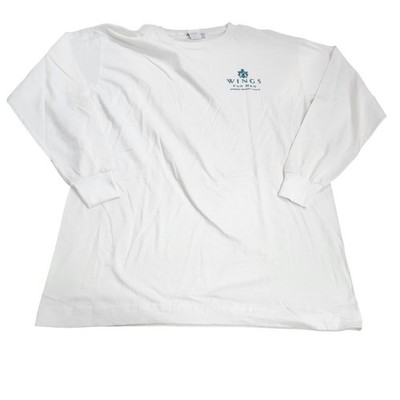 Giorgio Beverly Hills Shirt Mens One Size White Wings Graphic Long Sleeve Tee