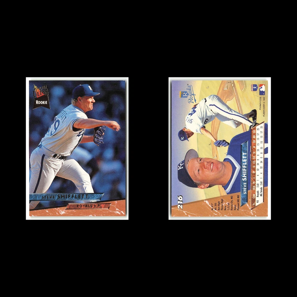 Steve Shifflett #216 1993 Fleer Ultra Kansas City Royals Baseball Card MLB NM - Image 3 of 3