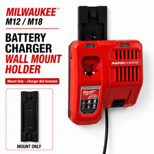 Wall Mount Holder Bracket for Milwaukee 48-59-1812 M12 M18 Charger 12v/18v 