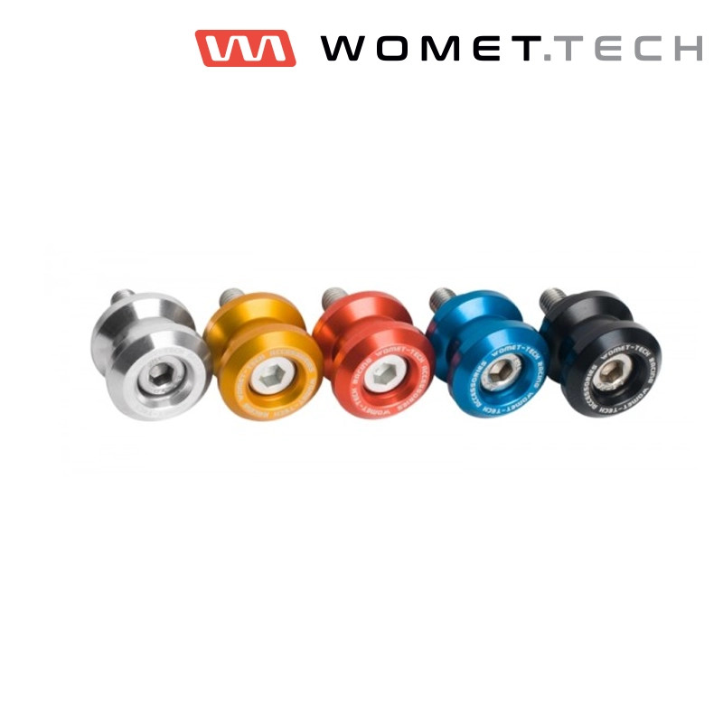 Diabolos M8 en aluminium Womet Tech noir pour motos Kawasaki Z900, Z800 et Ninja 400