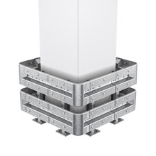 Säulenschutz-Komplett-Set 4-seitig M75-2SP innen 78 cm B-Profil