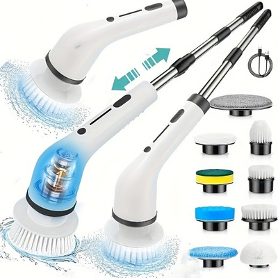 #ad 8 in 1 Electric Spin Scrubber for Bathroom Tub Tile Kitchen FREE SHIPPING USA $22.39