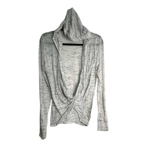 Athleta Top Gray Nep Infinity Hooded Long Sleeve Thumb Holes Yoga Women’s M - Imagen 1 de 13