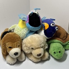 Webkinz Lot No Codes Golden Retriever Beagle Turtle Fish Lil Kinz Budgie Bird