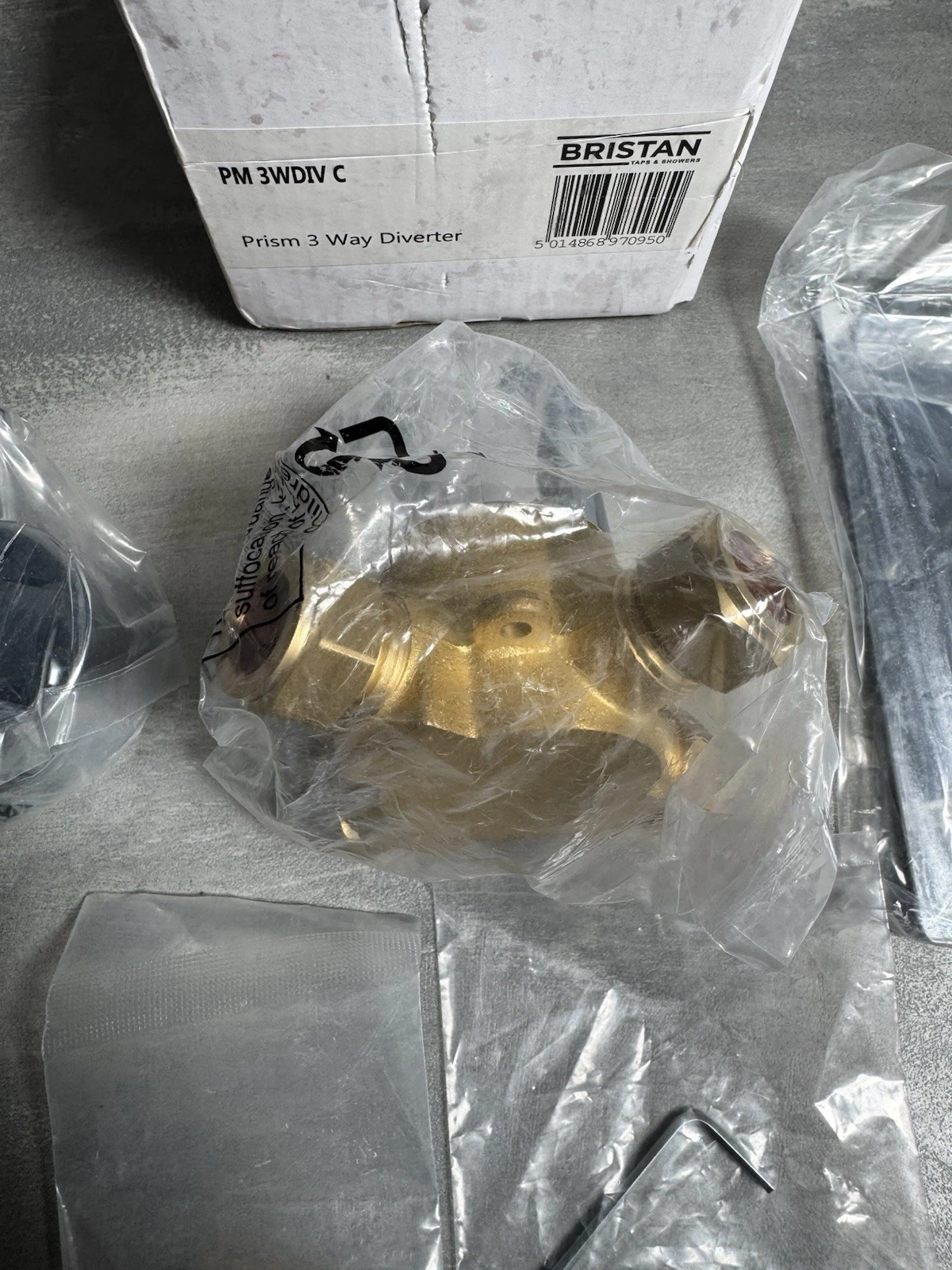 Bristan Prism 3 Way Divertor Chrome PM 3WDIV C Brand New In Box 3