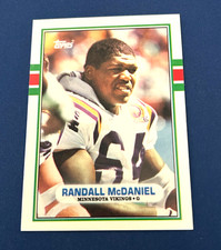1989 Topps Traded Football Randall McDaniel Rookie Card #54T HOF NM-MT. rookie card picture