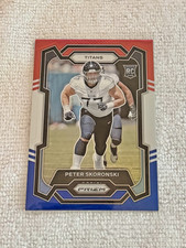2023 Panini Prizm - Rookies Peter Skoronski #395 Red White & Blue Prizm (RC)