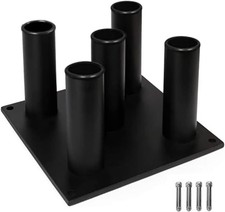 Bilanciere Olimpico Verticale per 5 Barre 2 Pollici Acciaio Nero 12"P x 12"W x 7"H