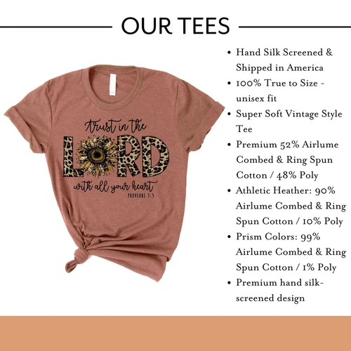 Love in Faith | Trust in The Lord Leopard | Camisetas cristianas para mujer - Imagen 2 de 13