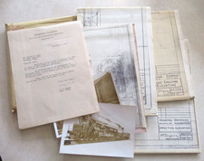 Vtg 1960 Reading RR Co Letter Photos Blueprints T-1 Locomotive Tender