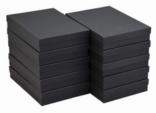 JPB Matte Black Cotton Filled Jewelry Boxes Number 75 Pack of 10 7 inches x...