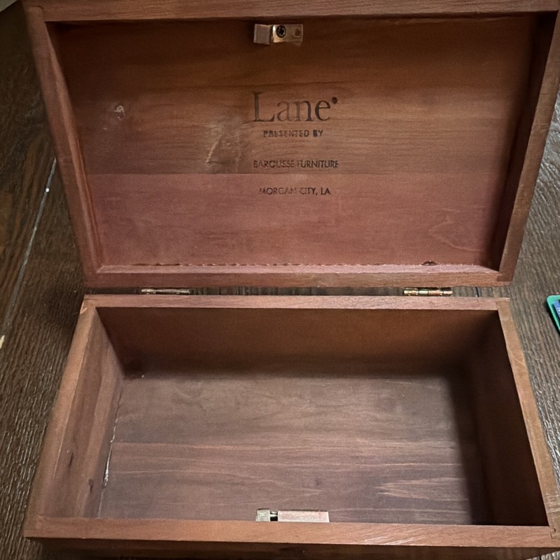 Lane "Tobacco" Finest Cigars Wooden Cigar Humidor Box with Lock