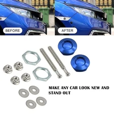 30mm Push Button Quick Release Hood Bonnet Pins Lock Clip Car Bumper Latch Kit