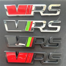 3d Metal RS Sticker VRS Car Front Grill Emblem Rear Trunk Badge for Skoda