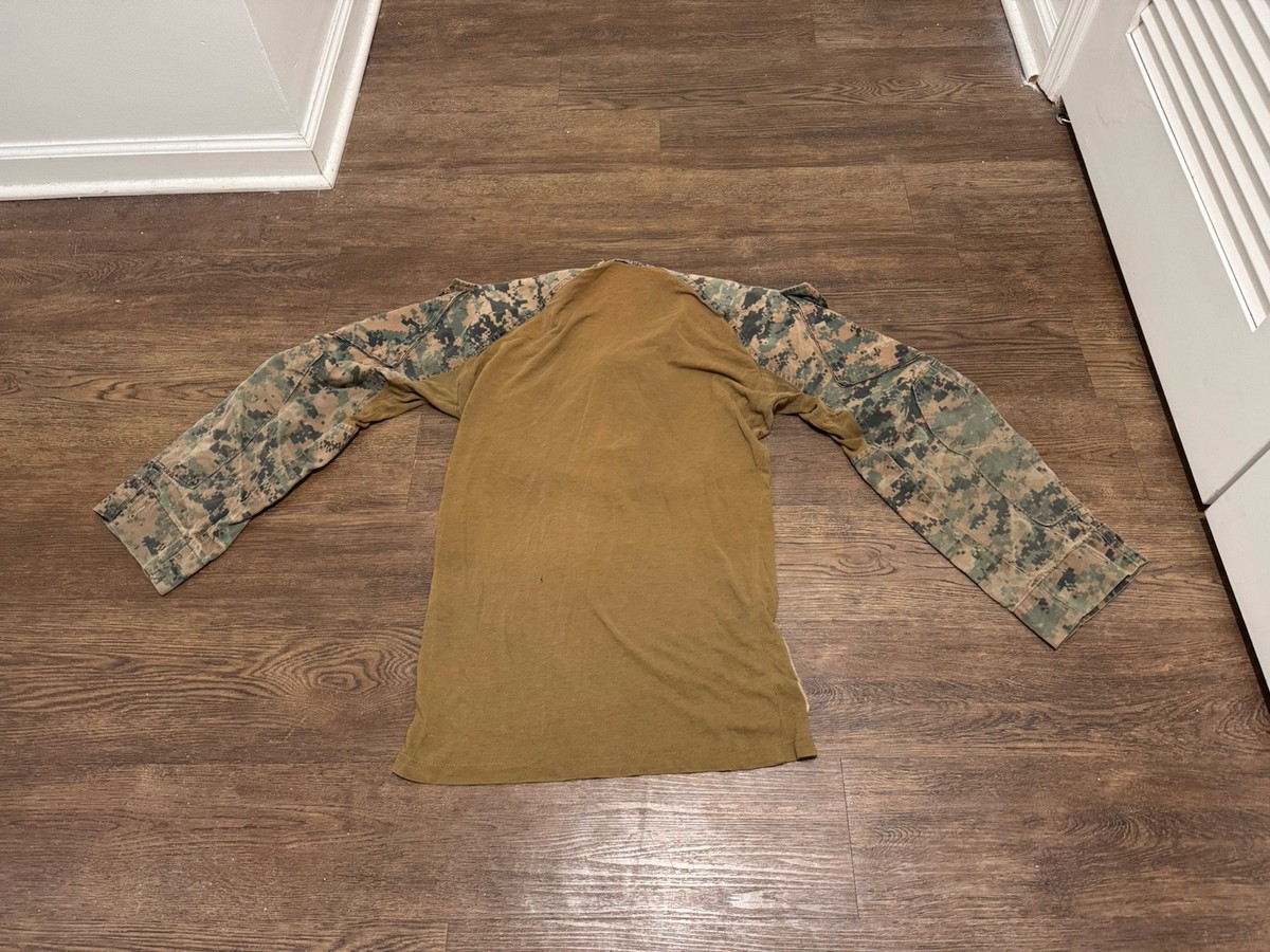USMC Woodland MARPAT FROG Combat Shirt top Size SMALL