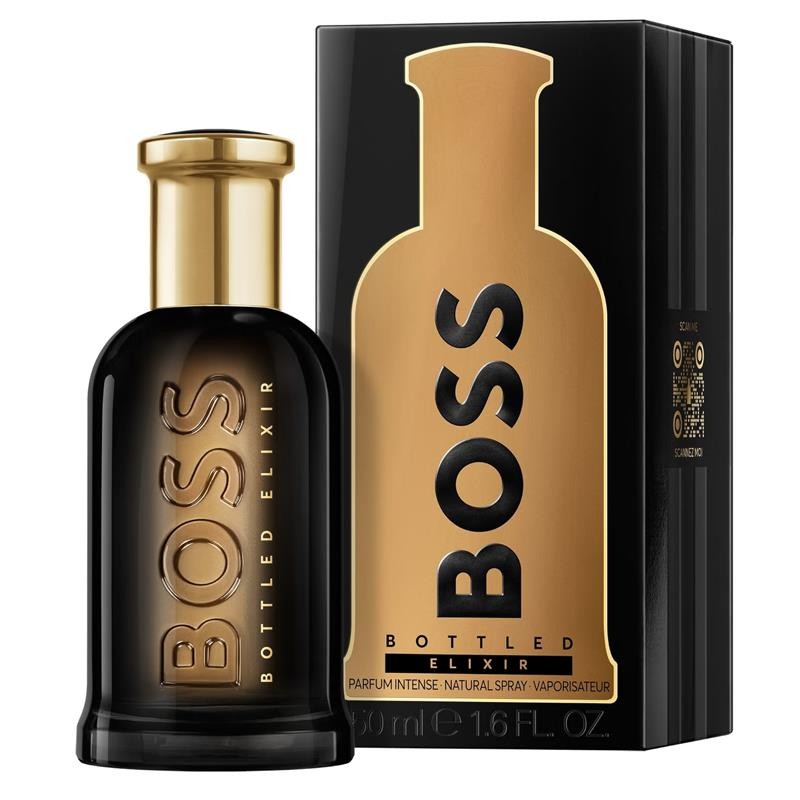 Hugo Boss Men's Light/Black/Golden Boss Bottled Elixir Parfum Intense Spray 50Ml - Image 6