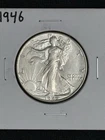 🔥1946-P Philadelphia Walking Liberty Half Dollar, US 50c Silver Coin BU UNC MS