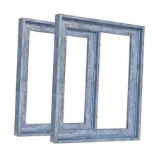 Floating Frame for 11x14 Canvas Painting with 0.6-0.8  11x14" Distressed Blue