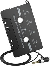 Car Cassette Audio Adapter with Hands-Free Calling Microphone, Universal Cassett