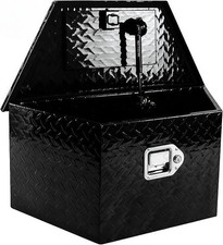 26x13.3x12 Black Aluminum Trailer Tongue Tool Box Heavy Duty Storage Wlock 26x13.3x12 Black Aluminum Trailer Tongue Tool Box Heavy Duty Storage Wlock