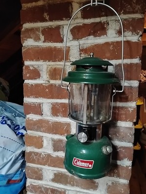 Vintage Coleman 220K Lantern Double Mantle Vintage Green Camping Green 8/1979
