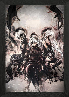 NieR Automata Characters Framed Wall Art Poster Canvas Print Picture