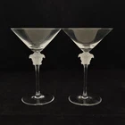 Rosenthal Versace Medusa Lumiere Set of 2 Martini Glasses (D1508)