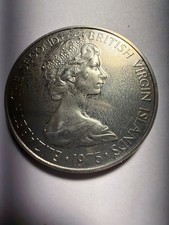 1975 British Virgin Islands 50-cent coin,