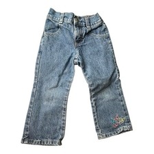 Riders 90s Vintage Girl's Embroidered Butterfly Jeans Sz 3T
