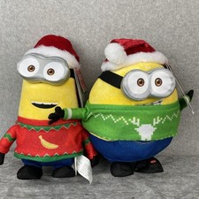 Minions Gemmy Kevin  Otto Christmas Plush JingleBells Animated Sings NEW  