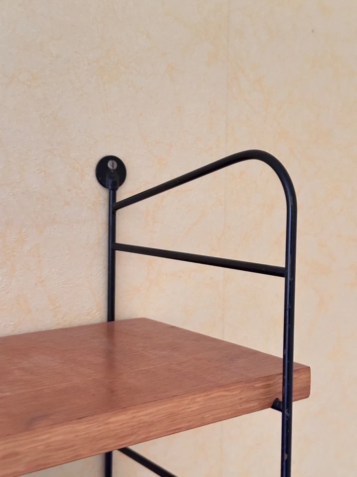 Étagère minimaliste modulable design scandinave string 1960 Bibliothéque vintage - Photo 2/4
