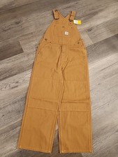 Carhartt Kid  s Canvas Bib Overall, Size 12, Loose Fit CM8603