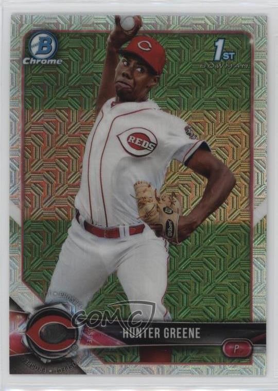 2018 Bowman Chrome Prospects Mega Box Mojo Refractor Hunter Greene #BCP48 7ns