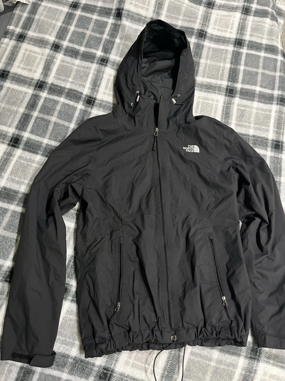 The North Face Rain Jacket Mens Medium Black Lightweight Hooded Pockets Hyvent
Opens in a new window