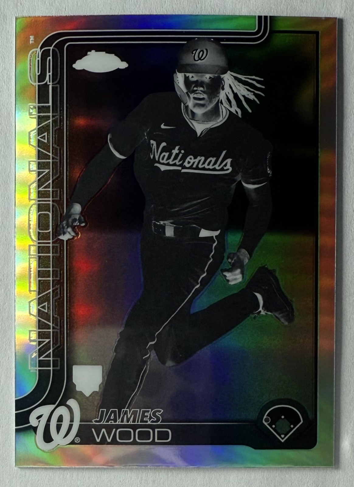 James Wood 2025 Topps Chrome Negative Refractor #132 (RC) Washington Nationals🔥
