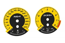 for BMW E90 N54 335i - custom tuning gauges Speedometer dials from MPH to Km/h G