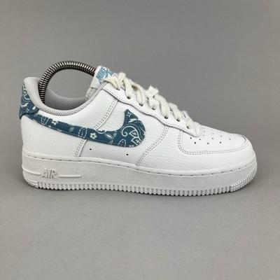 Nike Air Force 1 White Paisley Blue DH4406 100 Low Top Sneaker Turnschuhe UK5