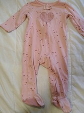 Pink W/Hearts One Piece Carter's 6-9mos. Cute  Comfy. Great Quality.