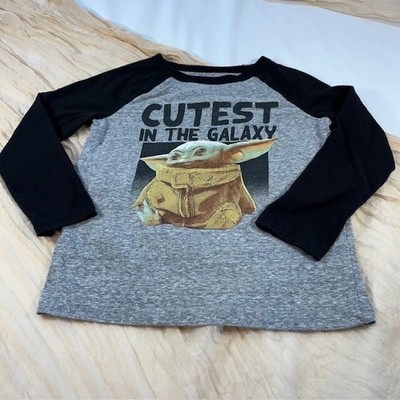 Star Wars Boys 4T T-Shirt Long Sleeve Yoda Cutest In The Galaxy Jumping  Beans